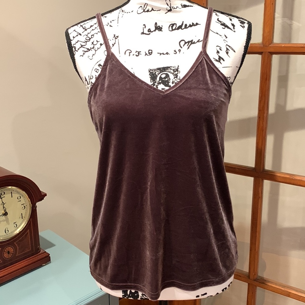 Amazon Faux- Velvet Tank Top, Size Medium
